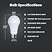 Feit Electric A21 LED Light Bulb, 200W Equivalent, Non-Dimmable, 3050 Lumens, E26 Standard Base, 3000k Bright White, High Output LED Bulb, Damp Rated, 22 Year Lifetime, OM200/830/LED