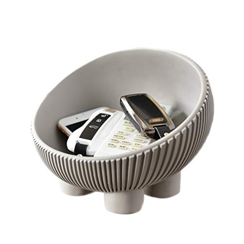 Vaciabolsillos Bandejas Decorativas Key Keyry Bandeja Decoración Organizador Llaves, Vaciabolsillos Moderno Almacenamiento de Teléfono Joyería Multifuncional (Color : Gray) Cover