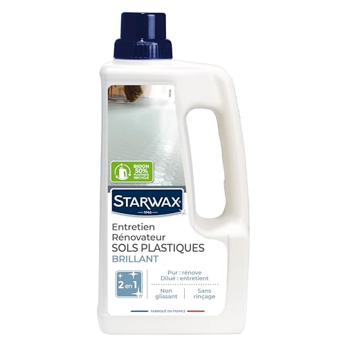 STARWAX - Entretien Brillant pour Sols plastiques et PVC - Ravive et Entretient la Brillance des Sols en plastique - Sans Rinçage et Non Glissant -Fabriqué...
