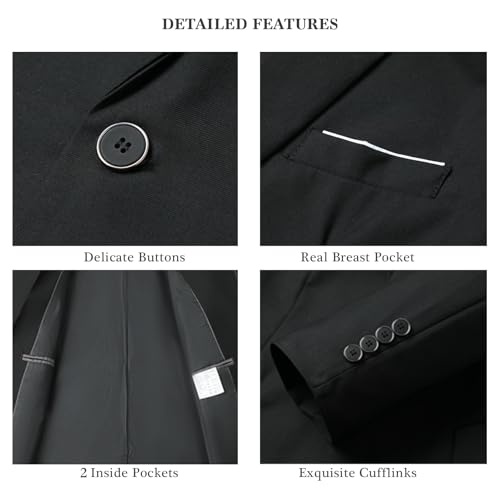 Mens Sport Coats and Blazers 5 Real Pockets Slim Fit Business Casual Men Suit Blazer Suit Jacket3