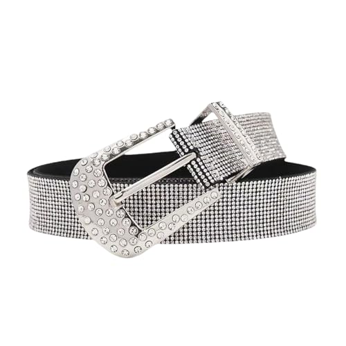 Shining Full Rhinestones Studded Waist Belt For Lady Evening Party Waistband Adjustable PU Belt For Formal And Casual4