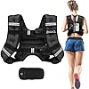 BAGAIL Weighted Vest, 5lbs/10lbs/12lbs/15lbs/20lbs/25lbs/30lbs Weight Vest with Detachable Phone Pouch, Rucking Vest for Women, Men, Walking, Weight Loss, Training, Running