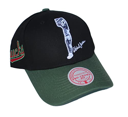 Boné ajustável com aba curvada Milwaukee Bucks Kareem Abdul Jabbar preto