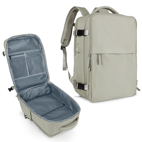 Mochila coowoz de viagem esportiva unissex, bagagem de cabine, aprovada por companhias aéreas, para notebook, B - Marrom, Large