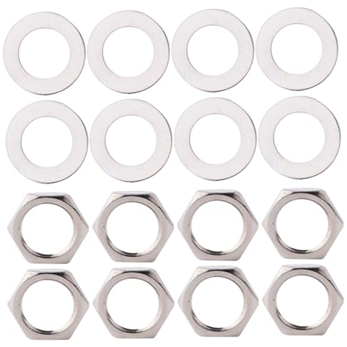Levemolo Potentiometer Nuts Guitar Locking Nut Washer Kit 20pcs Potentiometer and Washers Set