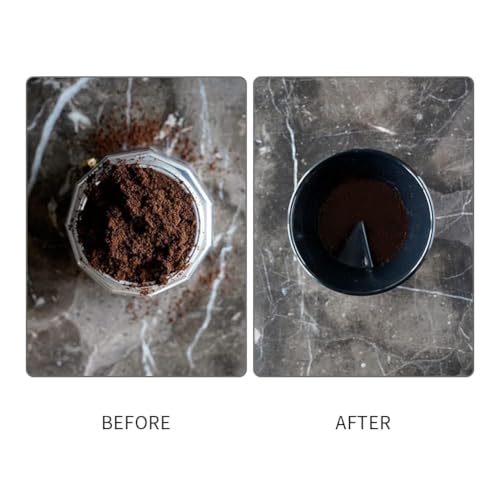 Watchget Moka Pot Dosing Funnel - 60mm Espresso Coffee Dosing Ring, Plastic Powder Receiver & Distribution Tool for 6-Cup Moka Express Pot, Black - Image 5
