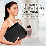 Flintronic Foldable Travel Mat, 4mm Thick Non-Slip TPE Mat for Yoga, Pilates, Fitness, Sports, Training - Black, 183 x 61 x 0.4CM - Image 5