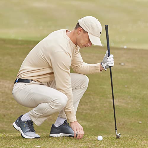 Fitville Extra Wide Mens Golf Shoes Professional Outdoor Waterproof Spiked Golf Shoes For Men(Gray, 8.5 X-Wide) #TOP6