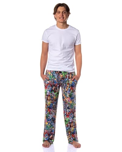 Marvel Pajama Pants Men's Heroes Hulk Captain America Iron Man Lounge PJ Bottoms2
