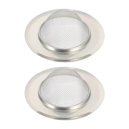 Image of 2PCS Kitchen Sink Strainer Stainless Steel, Kitchen Sink Drain Strainer Premium Fine Mesh Sieve Filter Basket with Anti-Clogging Technology Rust-Resistant, Easy Clean (Pack of 2)