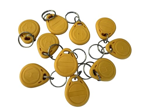 YARONGTECH 125khz Azul, Rojo y Amarillo RFID regrabables escribir Keyfobs Etiqueta en blanco T5577 chip de etiqueta Hotel Token Pack de 10