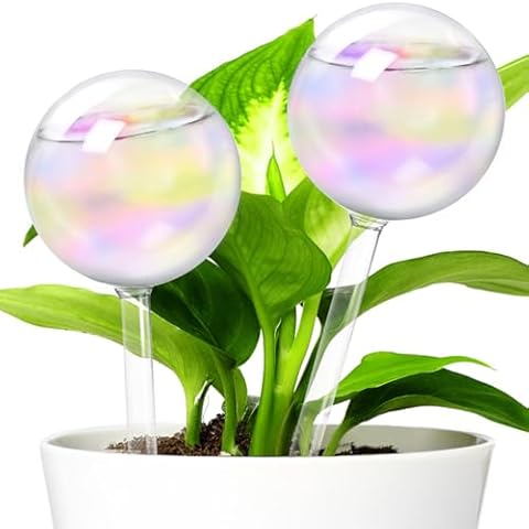 Bvrbaory Iridescent Self Watering Globes 2 Pcs Cover