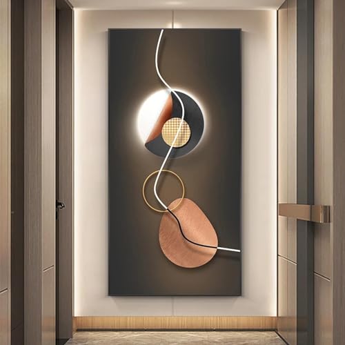 Affiches de lignes de cercle de géométrie abstraite KEBIA pour salon 75x150 cm