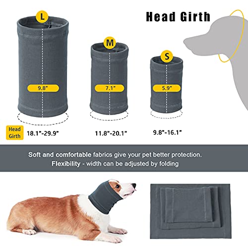 Image of Nanaki Dog Calming Hoodie Quiet Head Cover Sleeves - Ear Covers Hood for Noise Bath, The Grooming and Force Drying Head Protection for Anxiety Relief and Calming Dog Neck and Ear Warmer