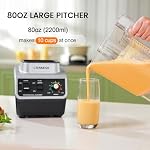 CRANDDI Professional Commercial Blender for Kitchen with Max 1500W High Power, 80oz Large Capacity Blender with Tamper for Crushing Ice, Chopping, Grinding, Making Smoothies, K96 Black