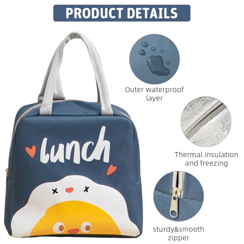 Image of Zibuyu Lunch Bags for Kids Girls & Boys- Reusable Thermal Bag, Lunch Bag