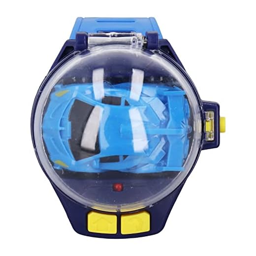 Bonito Reloj de Carreras de Muñeca, Mini Reloj de Control Remoto para Coche, Juguetes, Correa de Silicona, Distancia de Control Remoto de 98.4 Pies, Fácil de Usar en Casa Durante Más de 3 Años (Azul)