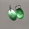 Sourcemall Aluminum Alloy Numbered Tags with Key Ring (Green, 1-100) #2