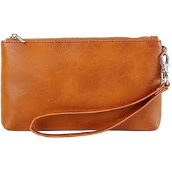 DingGuagua Bolso de Mano para Hombre Bolso de Mano de Cuero de PU Informal de Negocios Cartera para Oficina de Ocio - Para Uso Diario o de Viaje,Marrón