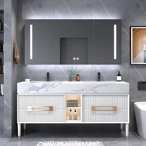 kmnub 64IN Double Sink Bathroom Vanity - Luxury Bathroom Vanity
