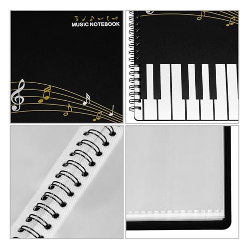 Classeur à musique A4 à spirales : rangement de partitions et documents