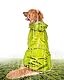 HSIXHAF Regenjacke Haustier Regenmantel mit Kapuze, Einstellbare Hunderegenmantel, Hundemantel Wasserdicht, Reflektierend Regencape, Regenjacken für Klein Hunde,Teddy, Dackel, S, Gelb