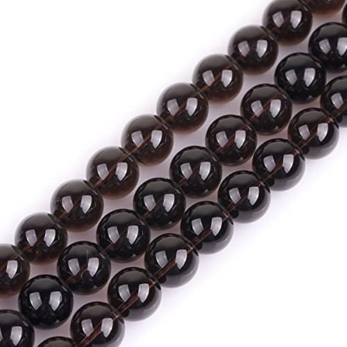 GEM-Inside Natural 8mm Rose Quartz Beads Round Gemstone Semi Precious Loose Beads for Jewellery Making 15''
