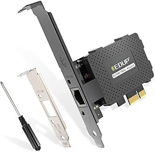 EDUP Gigabit PCI Express 1000Mbps Ethernet Card , PCI-Express Ethernet Adapter RJ45 Port 10/100/1000 Mbps, IEEE 802.3x Flow Control, compatible with Win 11/10, 8/8.1, 2000, XP, Vista, 7