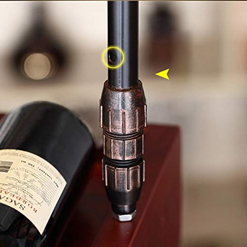 Porte-bouteilles de vin décoratif en bois massif avec support suspendu pour verres à pied