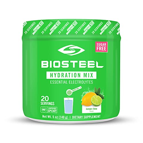 BioSteel Hydration Mix, Sugar-Free with Essential Electrolytes and B Vitamins, Lemon-Lime, 20 Servings