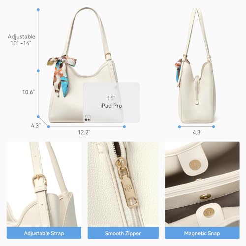Image of BOSTANTEN Shoulder Bag for Women, 3-Compartment Leather Purses and Handbags