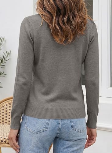 Image of SHEWIN Womens Sweaters 2026 Casual Crewneck Long Sleeve Lightweight Knit Pullover Sweater Tops Fall Clothes