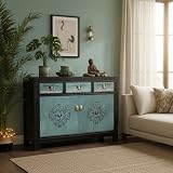 OPIUM OUTLET Cómoda aparador Consola cajonera Armario gabinete guardarropa Chino Asiatico Oriental Antiguo Vintage Shabby-Chic Colonial