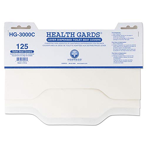 Image of Hospeco Health Gards HOSHG1000 Disposable Toilet Seat Covers - Half-Fold (250-Pack, 4 Packs /Case)