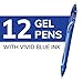 BIC Gelocity Quick Dry Blue Gel Pens, Medium Point (0.7mm), 12-Count Pack, Retractable Gel Pens With Comfortable Full Grip