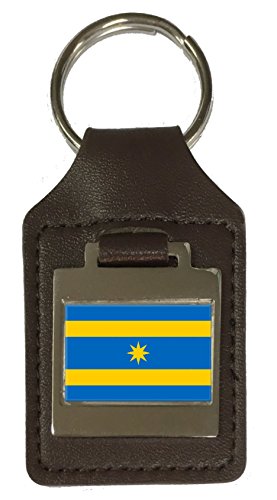Porte-clés en cuir gravé Zlin City, un accessoire souvenir de République tchèque élégant