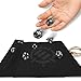 ENHANCE Roll on a Scroll Dice Rolling Mat & 7pc Acrylic Dice Set - Velvet Dice Case with Color-Coordinated 7pc Acrylic Dice, Dice Holder and Tray Compatible with DnD and Other Tabletop Games - Black