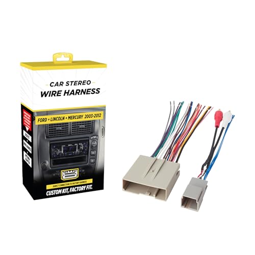 Scosche FDK11B Aftermarket Radio Wiring Harness for Select Factory Amplified 2003-12 Ford, Lincoln...