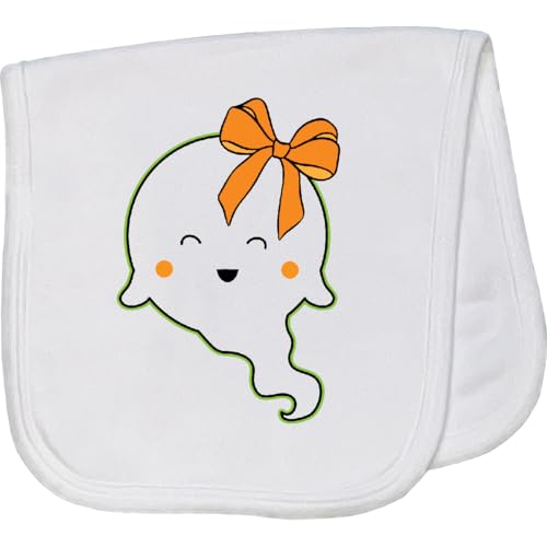 inktastic Halloween Coquette Bow Girl Ghost Baby Burp Cloth White 46b81