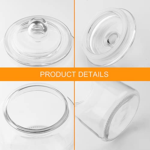 67 oz Glass Storage Canister, Woaiwo-q Glass Jars with Clear Glass Lids for Food, Biscuits, Candy, Dry Goods, Beans,etc, Cookie Jar with Lid for Home & Kitchen (Set of 4） - Thumbnail 3