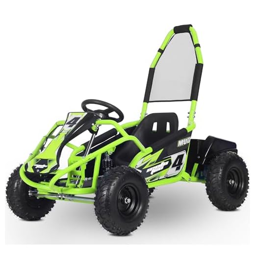 MotoTec Mud Monster Kids Electric 48v 1000w Go Kart Full Suspension Green, (MT-GK-Mud-1000w_Green)