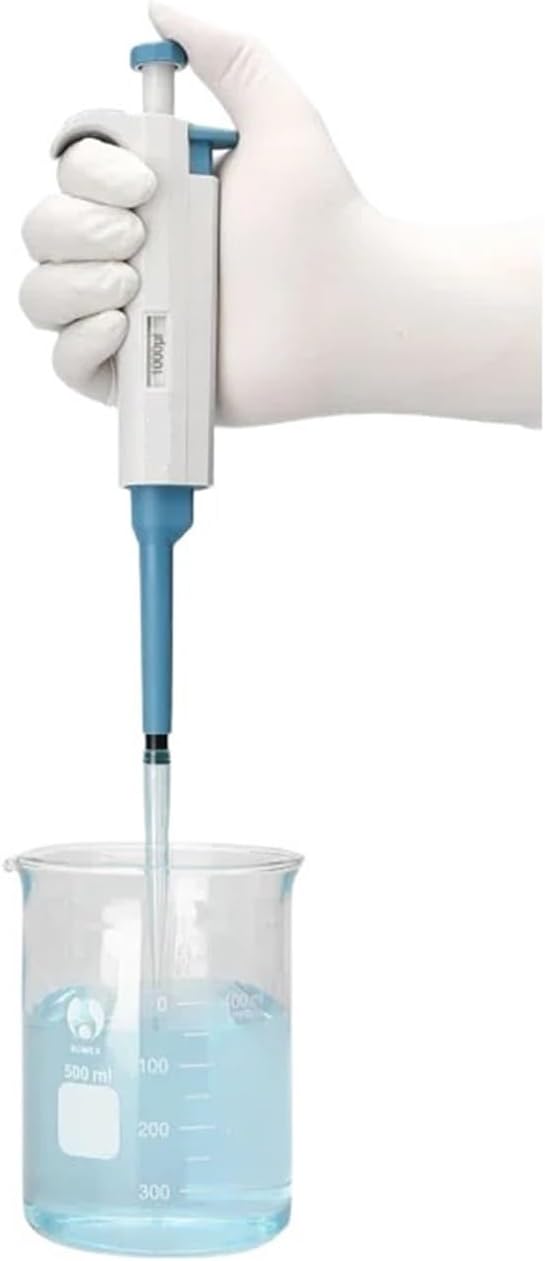 Lab Pipettors, Laboratory Pipette Economic Micropipette Single:Channel Adjustable Volume Mechanical Pipettor Pipet 0.1 to 10000ul(5-50 ul)