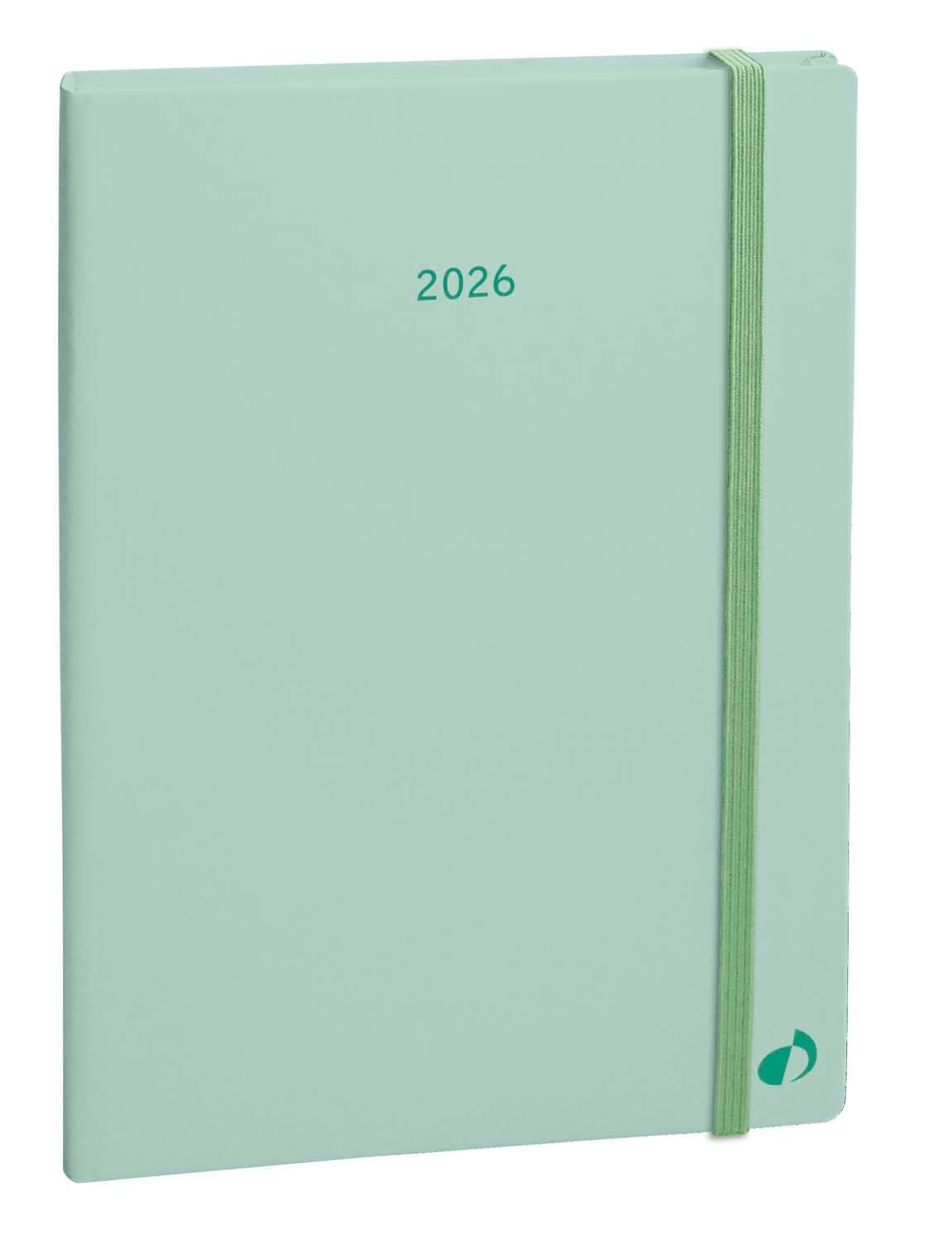 Quo Vadis - Diary - 2026 - Minister - Weekly Planner - Multilingual - Pastel - Light Green - 13 months from December to December - 16 x 24 cm - Clairefontaine White Paper - Made in France