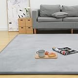Colorsroom カーペット ラグ 極厚25mm 185×185cm 約2畳 クッションラグ 防音 厚手 撥水加工 防ダニ 抗菌 防臭 低ホルム もちもち ふわっと手触り ホットカーペット対応 低反発と同じ厚み ラグマット こたつ敷きマット リピングマット ライトグレー