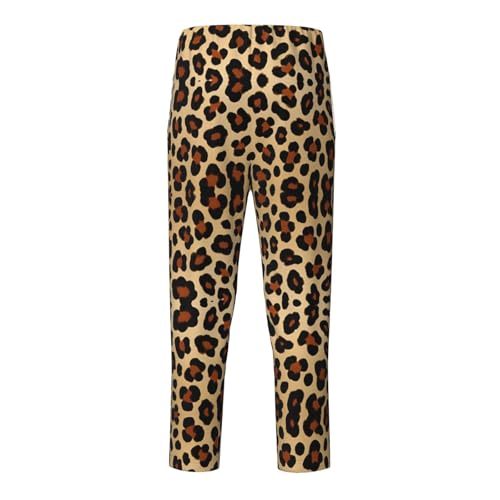 Pajama Pants Pajama Bottoms with Elastic Waistband Sleepwear Lounge PantsLeopard Skin Animal2