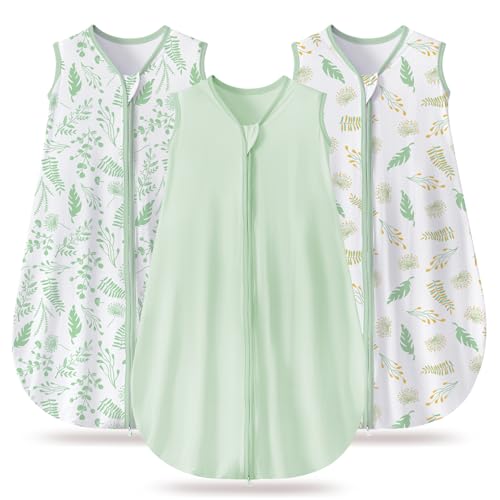 Baby Sleep Sack 6-12 Months, 100% Organic Cotton Wearable Blanket...