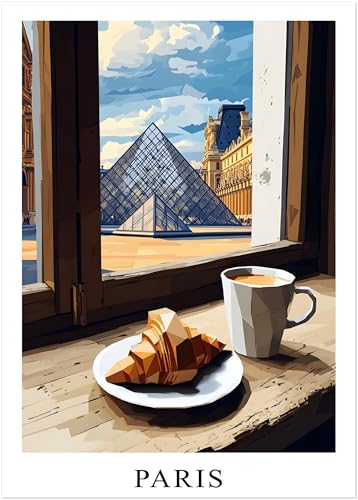 Affiche Tour Eiffel et macarons au style épuré pour sublimer votre intérieur