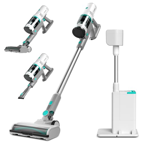 HAUSHOF Cordless Stick Vacuum with Auto Empty Station 250W