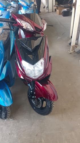 Image of ULTRABIKES Aura Electric Scooter with 48V 24AH Lithium Ion Battery,2 Year Warranty On Battery,60 KM Range On Single Charge,3 Speed Modes,USB Charging Facility,45 KMPH TOP Speed (Cherry Red) for Adult
