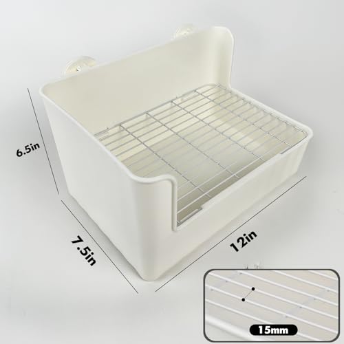 Caixa de areia de coelho grande Coelho Potty Training Corner Litter Pan vem com forros, almofadas de